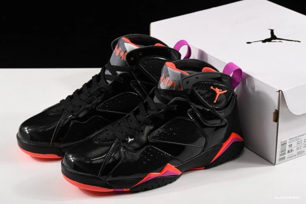 Rep LUCY Air 7 Retro Black Patent Jordan 313358-006 0729